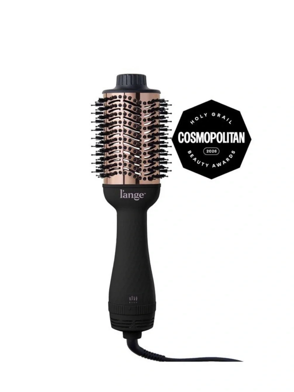 Lange Black Handle with Rose Gold Ceramic Round Hot Air Brush